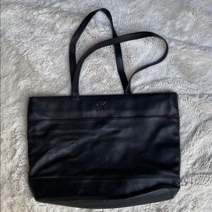 Calvin Klein Vintage Black Leather Shoulder Bag